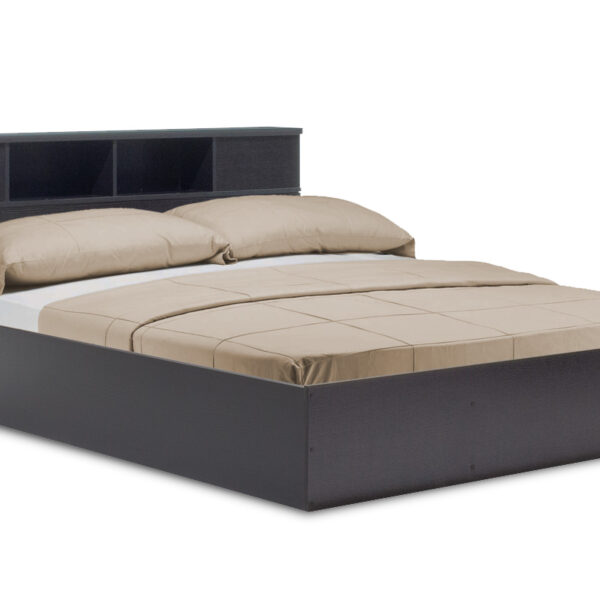 Κρεβάτι διπλό OLYMPUS pakoworld χρώμα wenge 160x200εκ