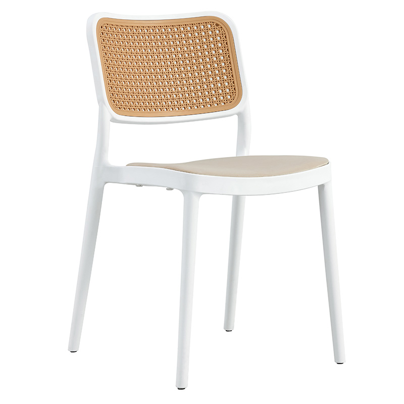 Καρέκλα Poetica pakoworld με UV protection PP μπεζ-λευκό 42x52x81εκ.