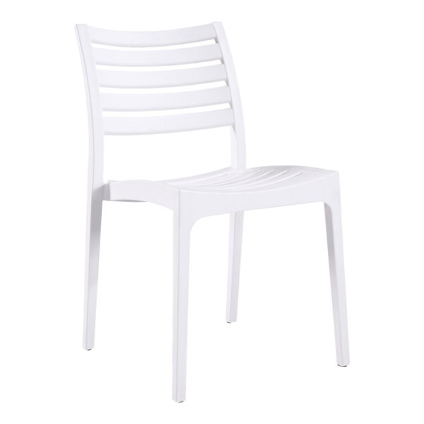 Καρέκλα Gerko pakoworld με UV protection λευκό pp 57x46x83εκ