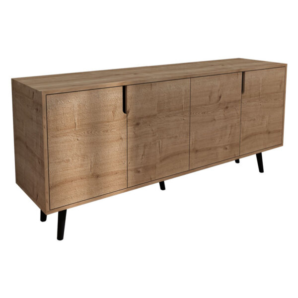 Μπουφές Sennan pakoworld μελαμίνης oak 180x45x80εκ