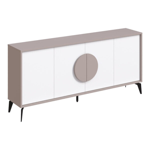 Μπουφές Gora pakoworld σε λευκή με μόκα απόχρωση  180x35.6x82εκ