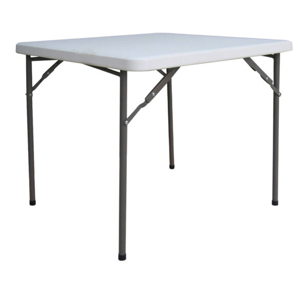 Τραπέζι catering Comfort pakoworld πτυσσόμενο σε λευκή απόχρωση 80x80x74εκ