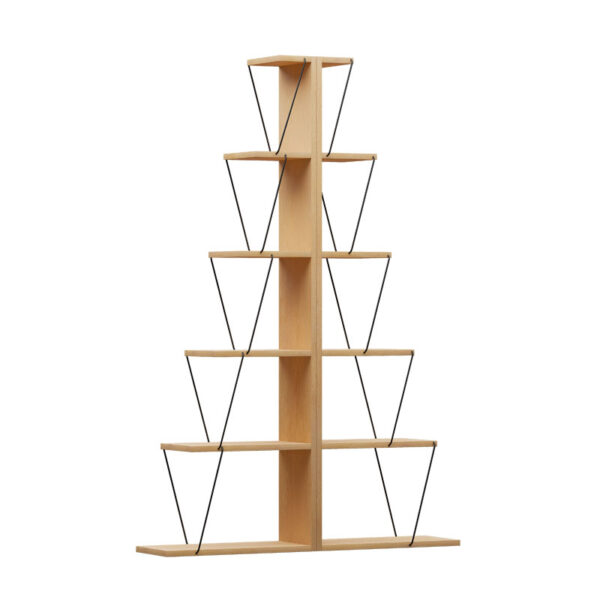 Βιβλιοθήκη mini Tars pakoworld sonoma-μαύρο 130x22x146εκ
