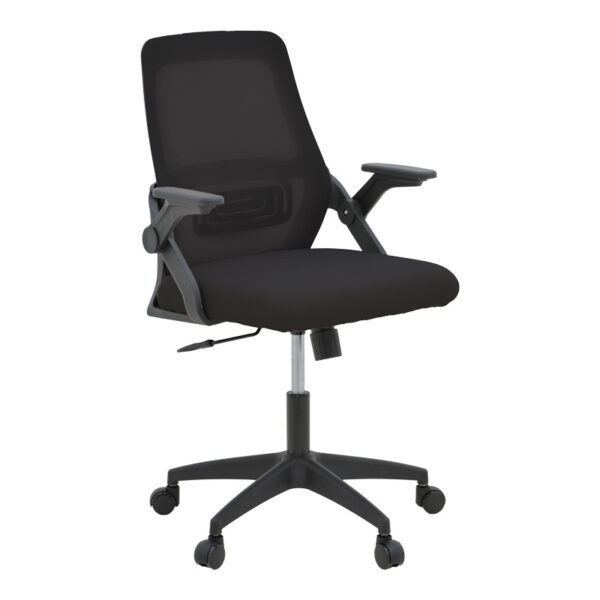 Καρέκλα γραφείου Reji pakoworld mesh ύφασμα μαύρο 58x60x89-99εκ