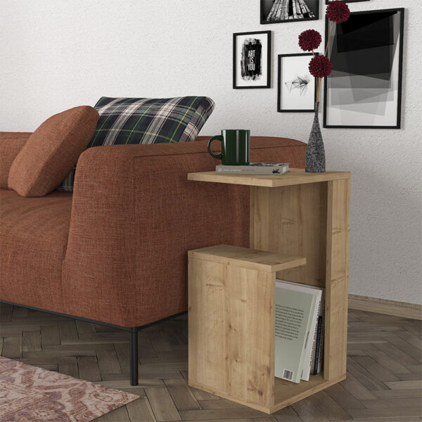 Τραπεζάκι βοηθητικό Rosana Megapap χρώμα sapphire oak 35x29