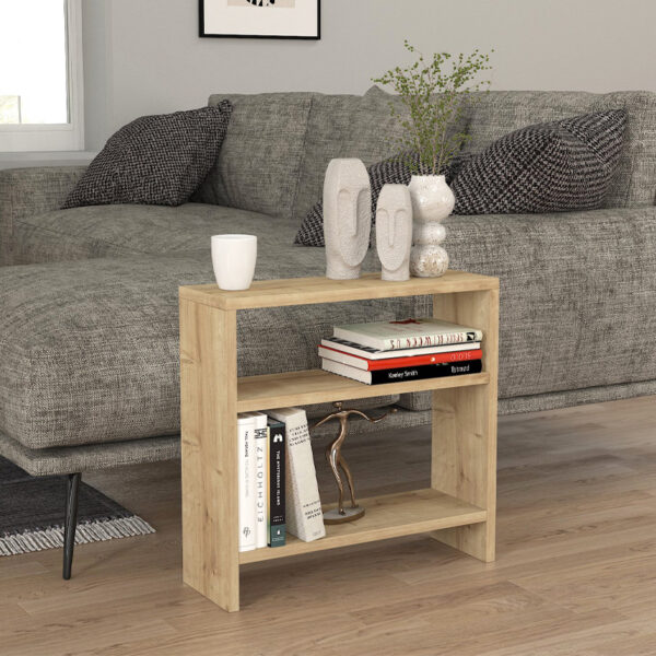 Τραπεζάκι βοηθητικό Silvanus Megapap χρώμα sapphire oak 51x17