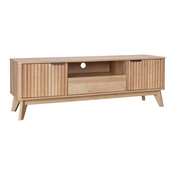 Έπιπλο τηλεόρασης Hamea pakoworld mdf σε φυσική απόχρωση 145x39