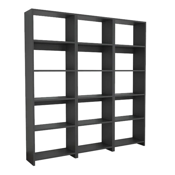 Βιβλιοθήκη Rabuku pakoworld σε ανθρακί απόχρωση 146x22x160εκ