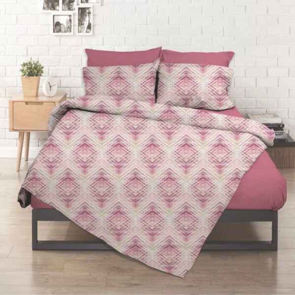 Σεντόνι λάστιχο εμπριμέ Σχ. Elite lilac poly/cotton  144 κλωστών