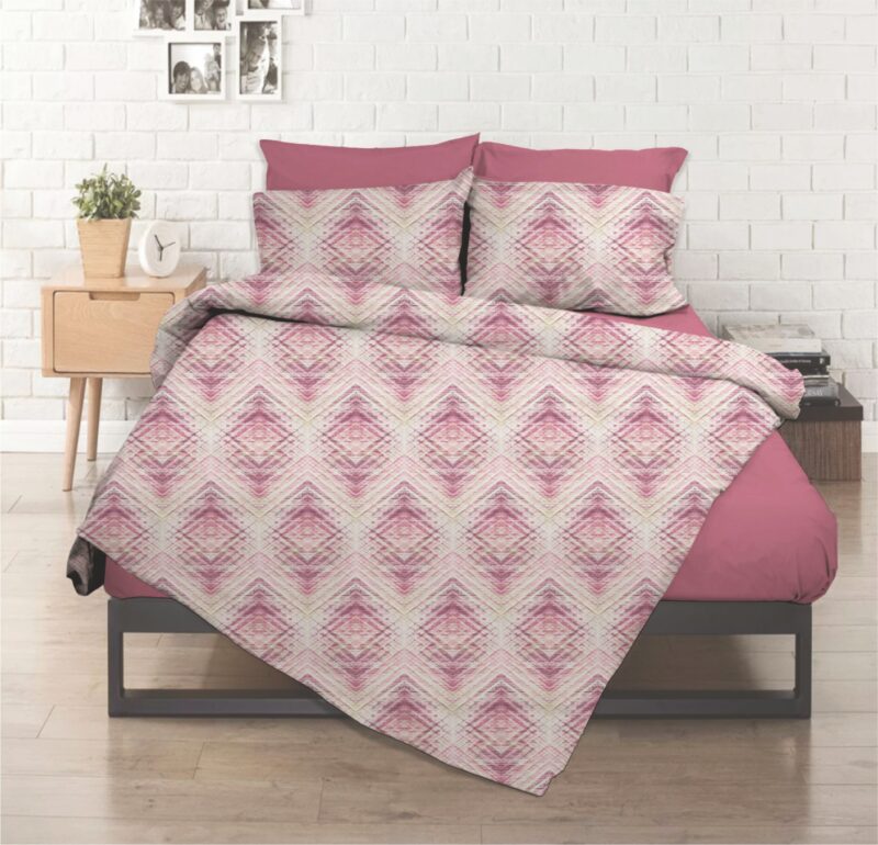 Σεντόνι λάστιχο εμπριμέ Σχ. Elite lilac poly/cotton  144 κλωστών