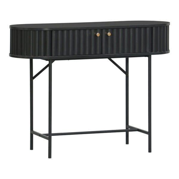Κονσόλα Zakro pakoworld MDF-μέταλλο σε μαύρη απόχρωση 100x35x75εκ