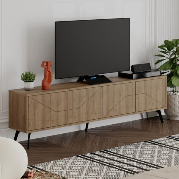 Έπιπλο τηλεόρασης Dune Megapap χρώμα ανοιχτό καρυδί 180x29