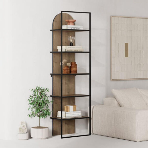 Βιβλιοθήκη Archy Megapap χρώμα ανοιχτό καρυδί 53x31