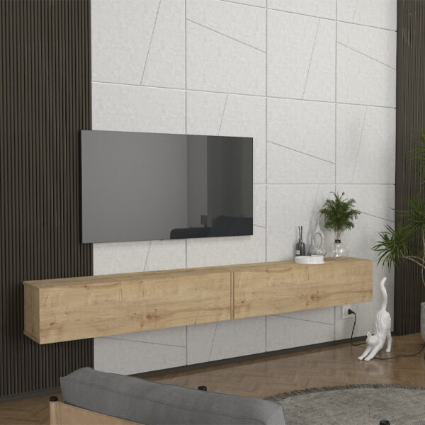 Έπιπλο τηλεόρασης επιτοίχιο Espanse Megapap χρώμα sapphire oak 241