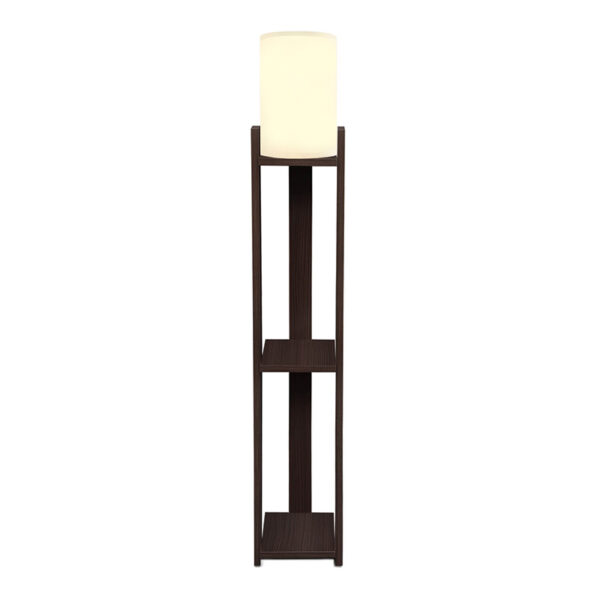 Φωτιστικό δαπέδου Verma I Megapap E27 Mdf/ύφασμα Pvc χρώμα wenge - κρεμ 18